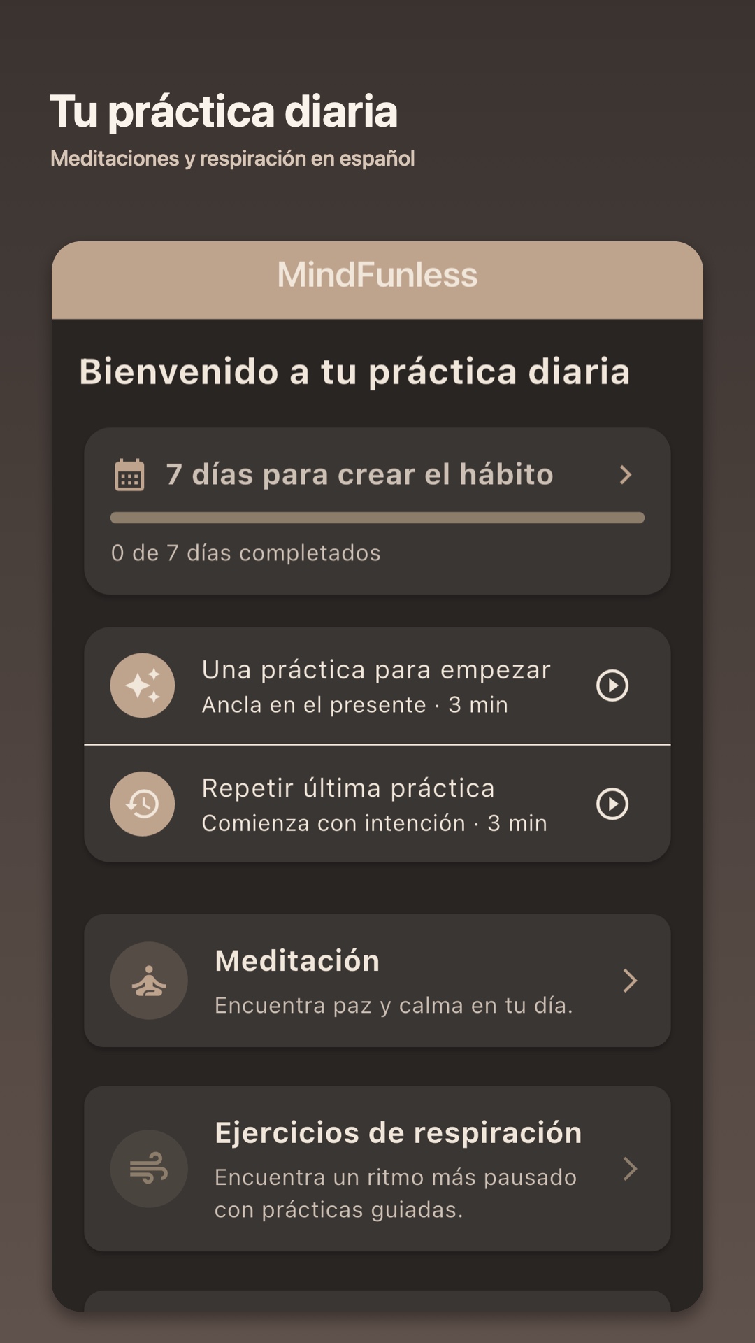 Práctica diaria